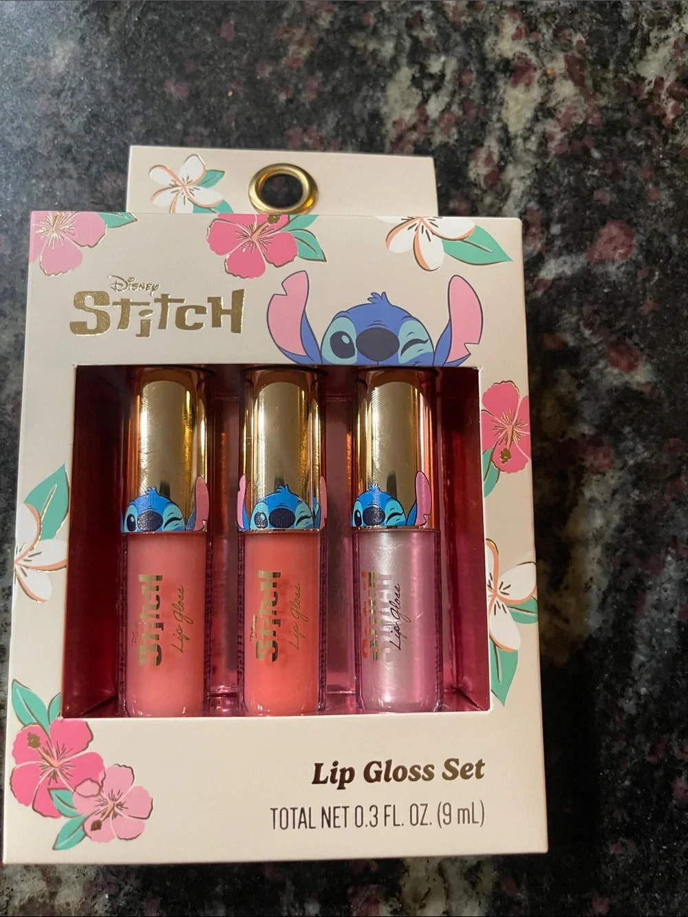 Disney Stitch  Lip Gloss & Hand Cream Gift Set - Pink, Blue, Yellow
